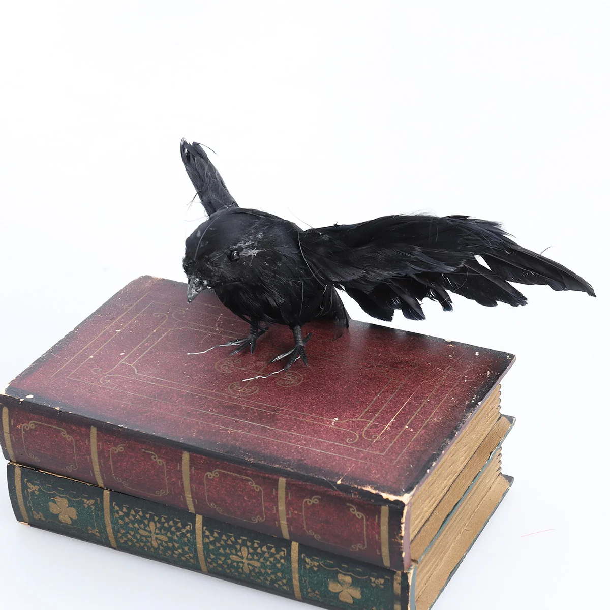 Artificial Birds Crows Black Decor Crow Fake Birdbonsai Décor Feathered Shoulder Realistic Ravensprop Decorative Seasonal