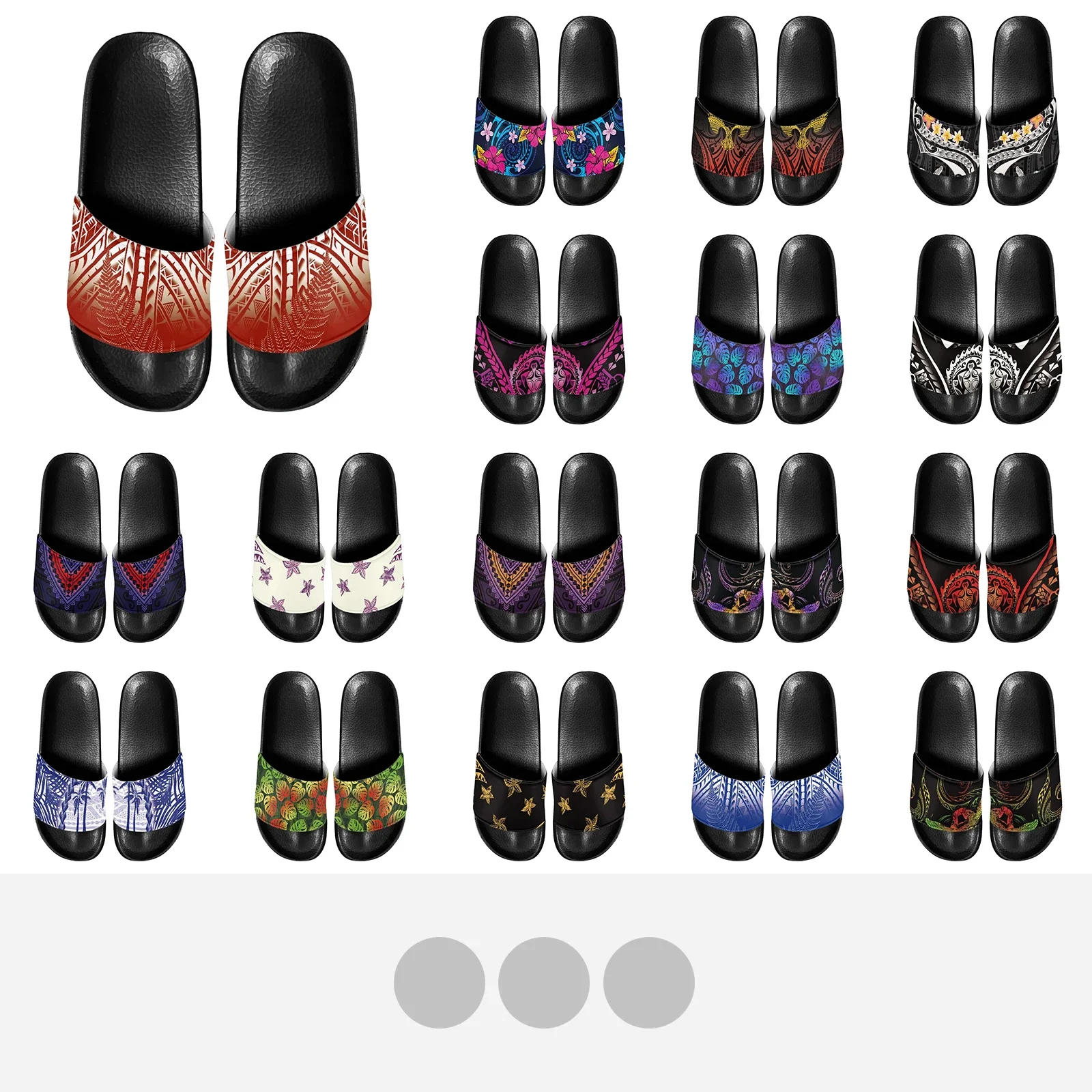 Polynesian Tribal Fijian Totem Tattoo Fiji Prints Men's Eva Slides Women Bathroom Slippers Summer Thick Platform Sandals Home