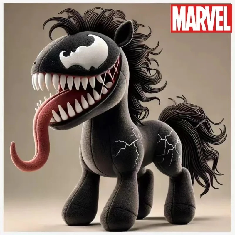 New Marvel Venom The Last Dance Venom Horse Venom Frog And Venom Fish Symbiote Venom War Horse Body Horse Peace Elite Plush Toy