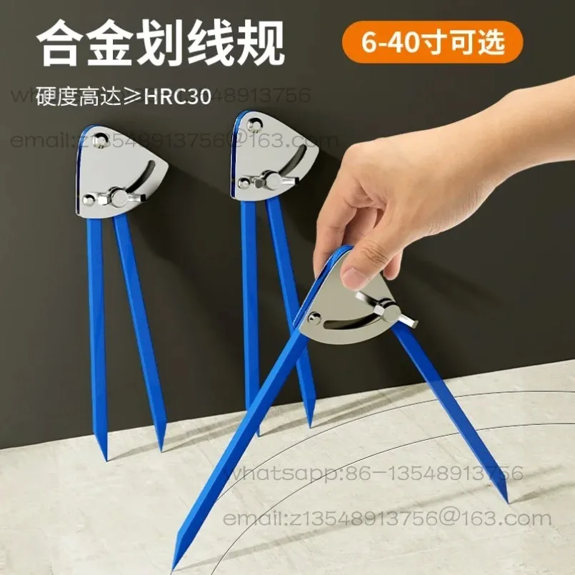 Special compass for scribing fitters Tungsten steel alloy large iron for industrial use