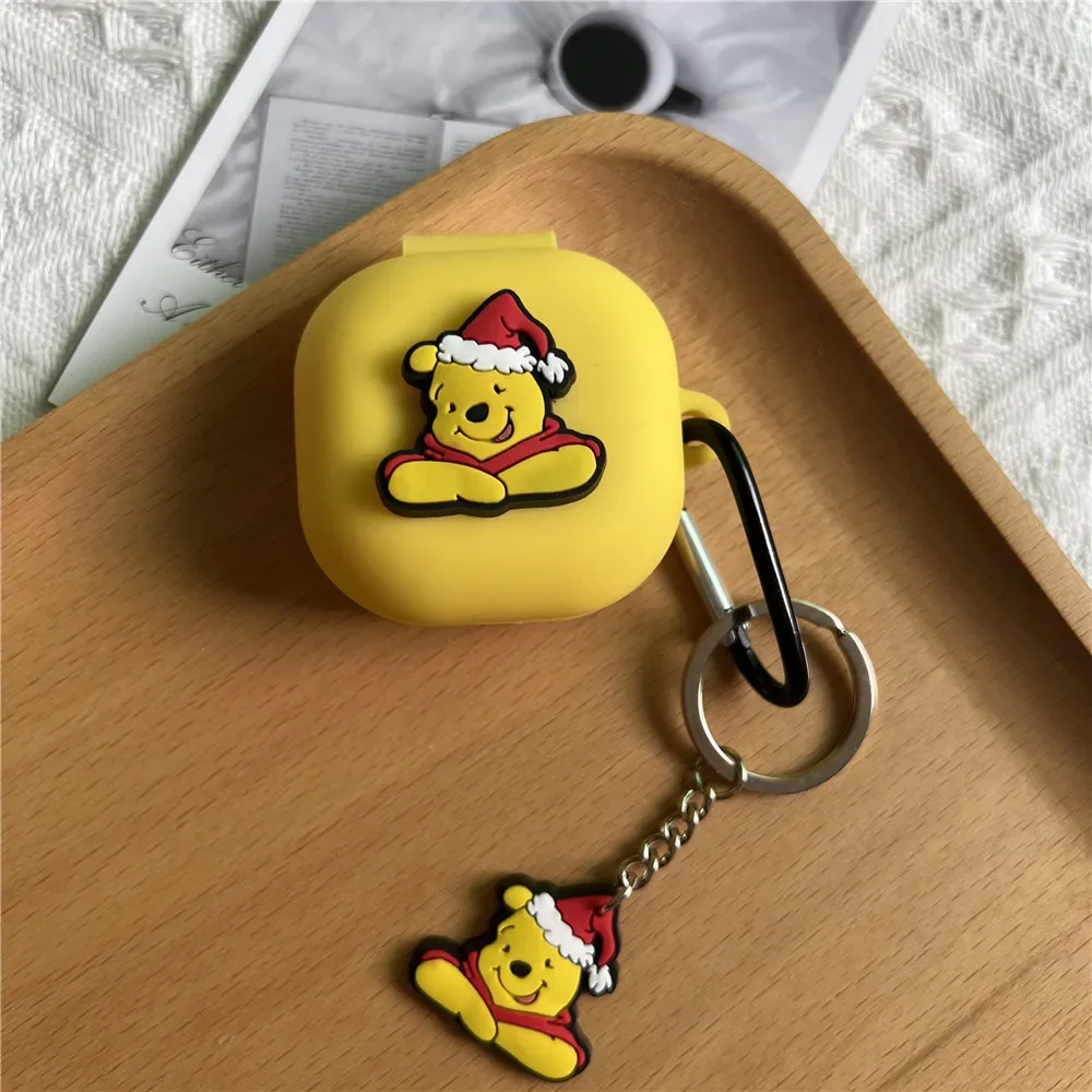 New Case for Samsung Galaxy Buds FE/2/live/2 pro /pro Cartoon Silicone Soft Cover for Samsung Buds Live Bags With Keyring