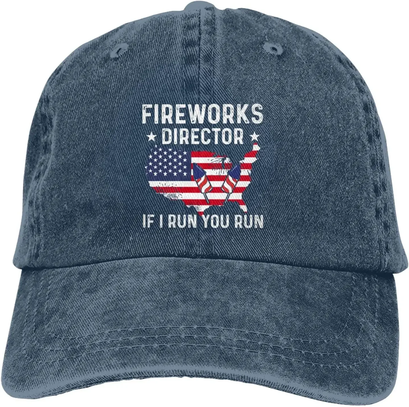 Fireworks Director If I Run You Run Hat Men Baseball Cap Adjustable Hats