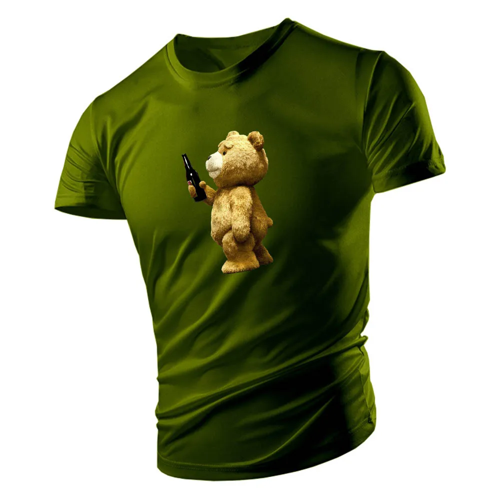 Oversize 2D Fun Print Adult Men's Short Sleeve T-Shirt Sporty Casual Wear Customizable Design Hand-Painted Option Available