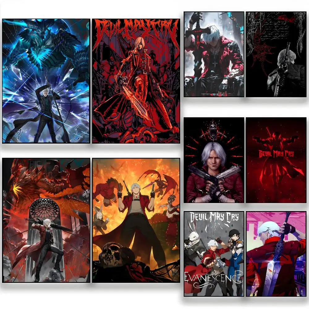 Game Action Adventure Devil May Cry Poster Wall Art Painting for Living Room Home Decoration and Holiday Gifts
