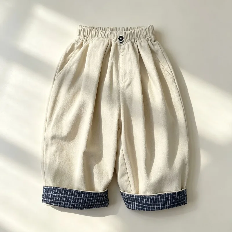 RAISE 2026 Herbst Kinder Jungen Hosen Locker Vielseitig Sitzend Baby Jungen Gerade Hosen Lässig 2-10 Jahre Kinder Jungen Hosen – Detail 3