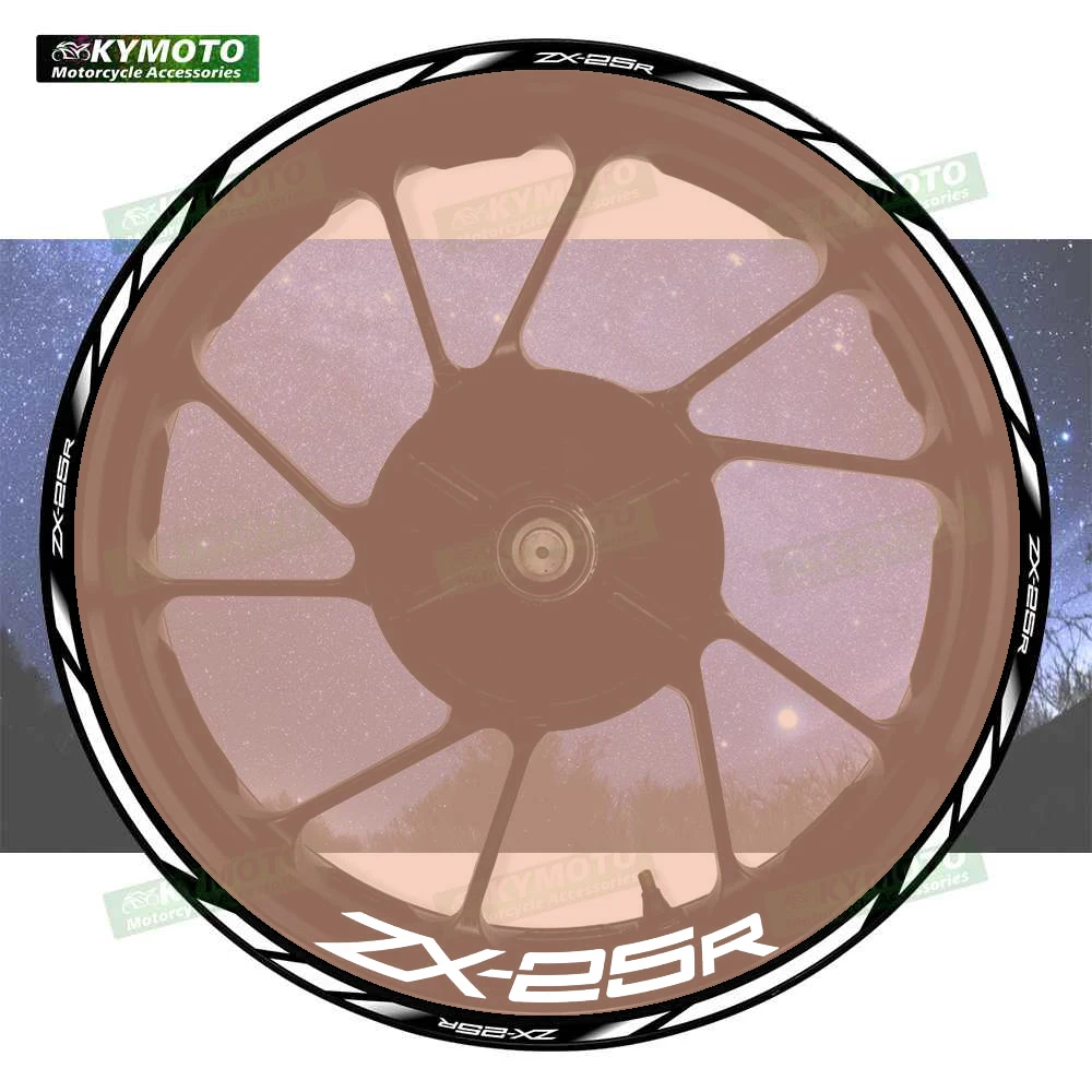 

For ZX-25R ZX25R motorcycle accessories 17 inch front and rear wheel decals fairing hub modified wheel rim reflective stickers