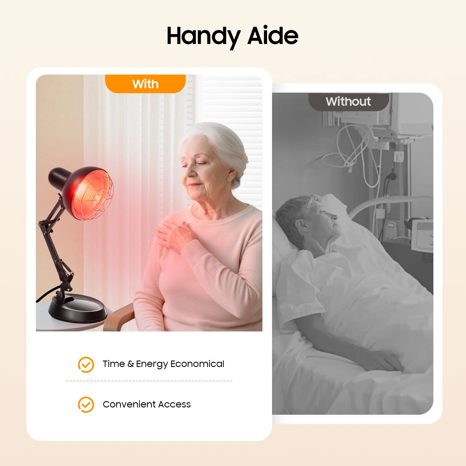 150W Infrarot-Wärmelampe für Zuhause Infrarot-Therapielampe zur Linderung von Muskelschmerzen und Rückenschmerzen Schwarz 65cm – Detail 9