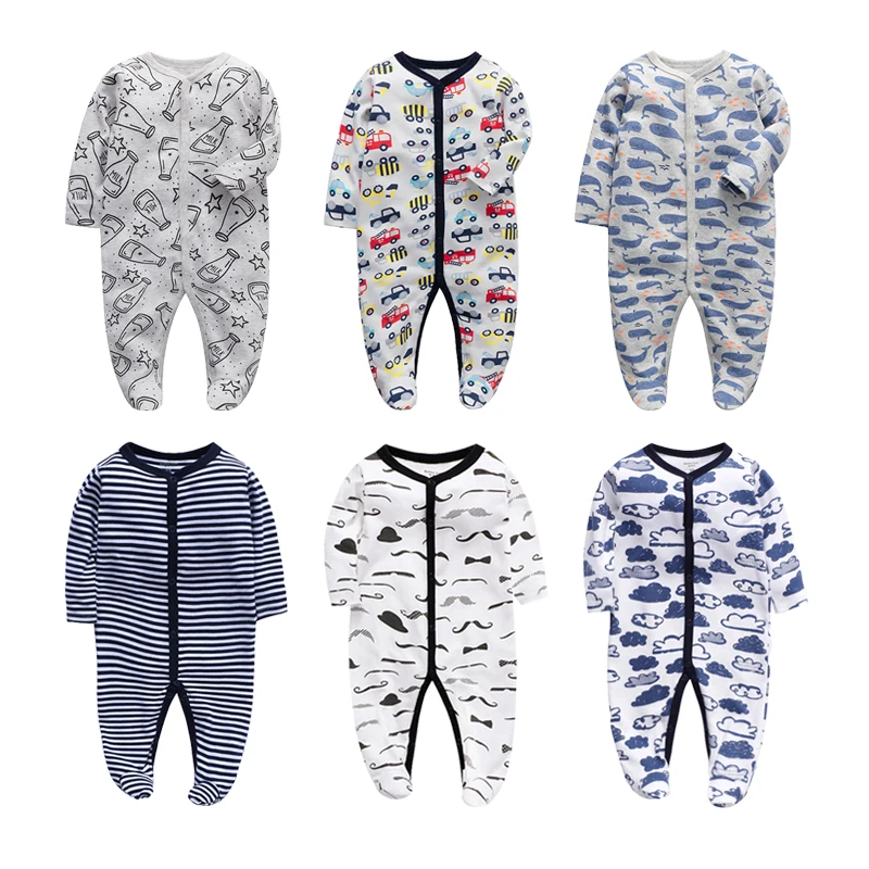 Four Seasons Baby Rompers Cotton Boys Girls Newborn Long Sleeve  Clothes Onesie Jumpsuit Infant Soft Pajamas Clothing Homewear