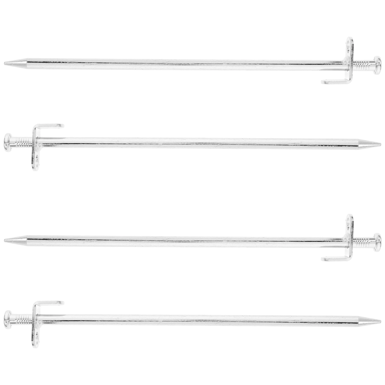

4 Pcs Plant Stake Metal Fixed Floor Nails Ground Wire Landscape Iron Greenhouse Tent