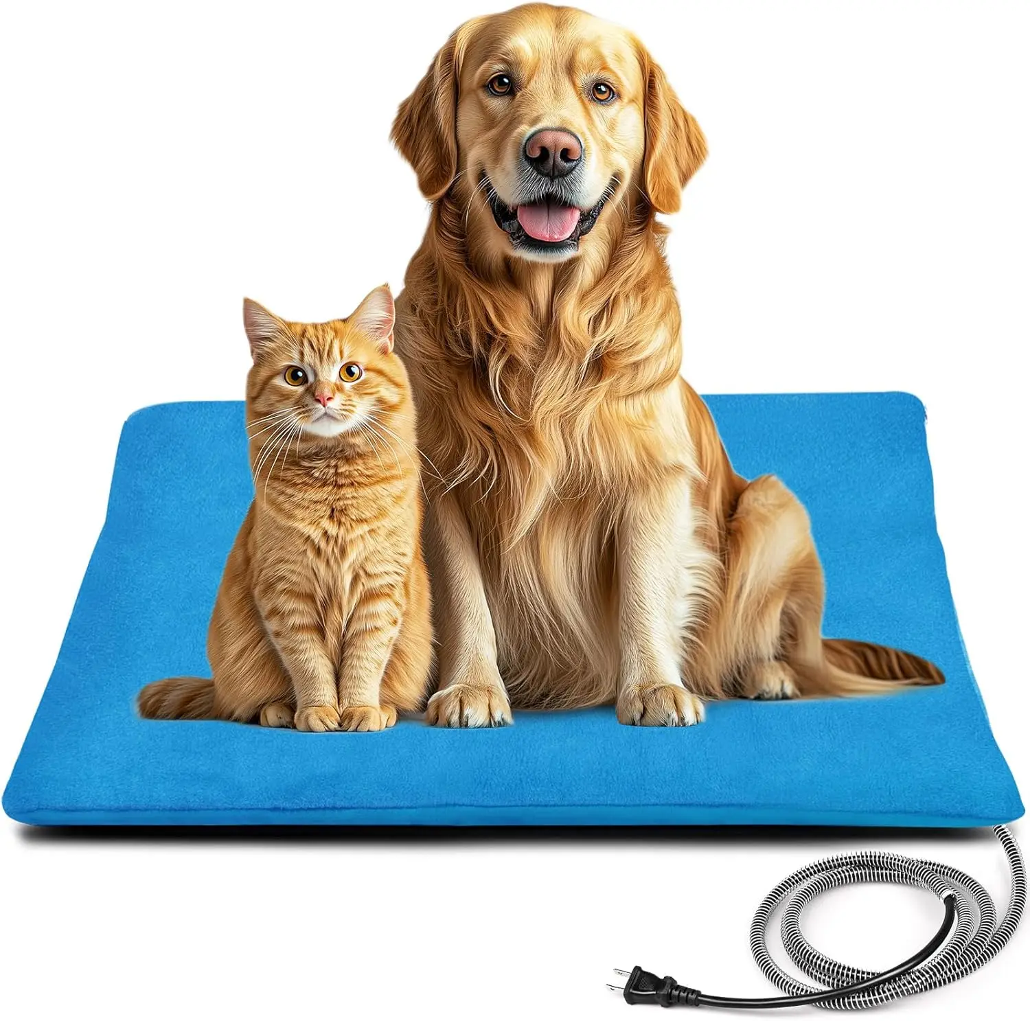 

Outdoor Pet Heating Pad for Dog & Cat, Multi-Size Waterproof Heated Cat Dog Bed for Outside, Pet Heater Warmer Mat