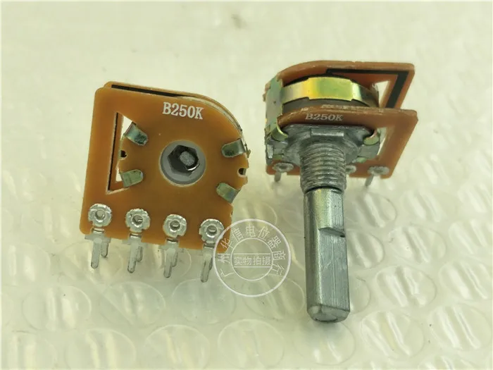 5pcs 148-type double potentiometer B250K / with tapping handle length 25MM flower / 8 feet