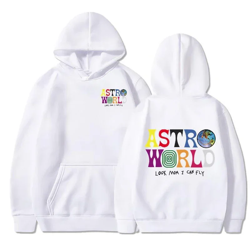 Travis Scott-printed Sweaters for Men and Women, Hooded Pullover with I Can Fly Letter, Casual Sportwear, Astroworld, Fashion