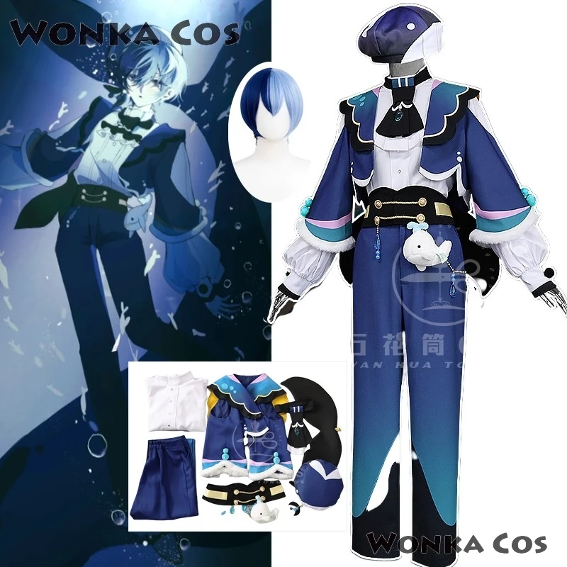 PJSK Aoyagi Toya Cosplay Costumes Game Project Sekai Cosplay Wig Halloween Party Whale Suits Anime Clothing Uniforms