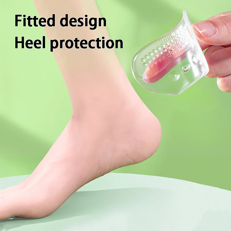2pcs Silicone Heel pad Heel Sticker Heels Protector Adjust Size Adhesive Non-slip Shoe Pads Pain Relief Foot Care Inserts image 3
