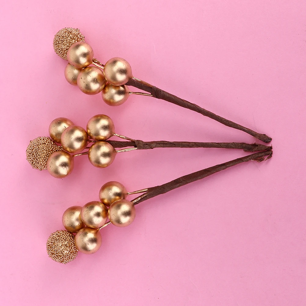 

20pcs Berries for Xmas Simulated Berries DIY Wreaths Garland Making Xmas Decorations Handmade Accessories