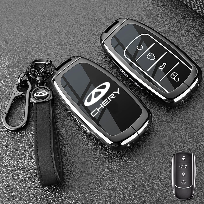 Car Zinc Alloy TPU Key Case Cover Holder For Chery Jaecoo Tigo 7 8 Pro Max Omoda Tigo7 8 PlusJ6 J7plus J8 C5 5 Phev Premium