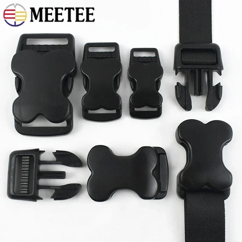 2-20Pcs 15/20/25/32mm Bone Release Buckles Webbing Strap Plastic Hasp Buckle Bag Side Clip Clasp Luggage Belt Sling Hook Clasps