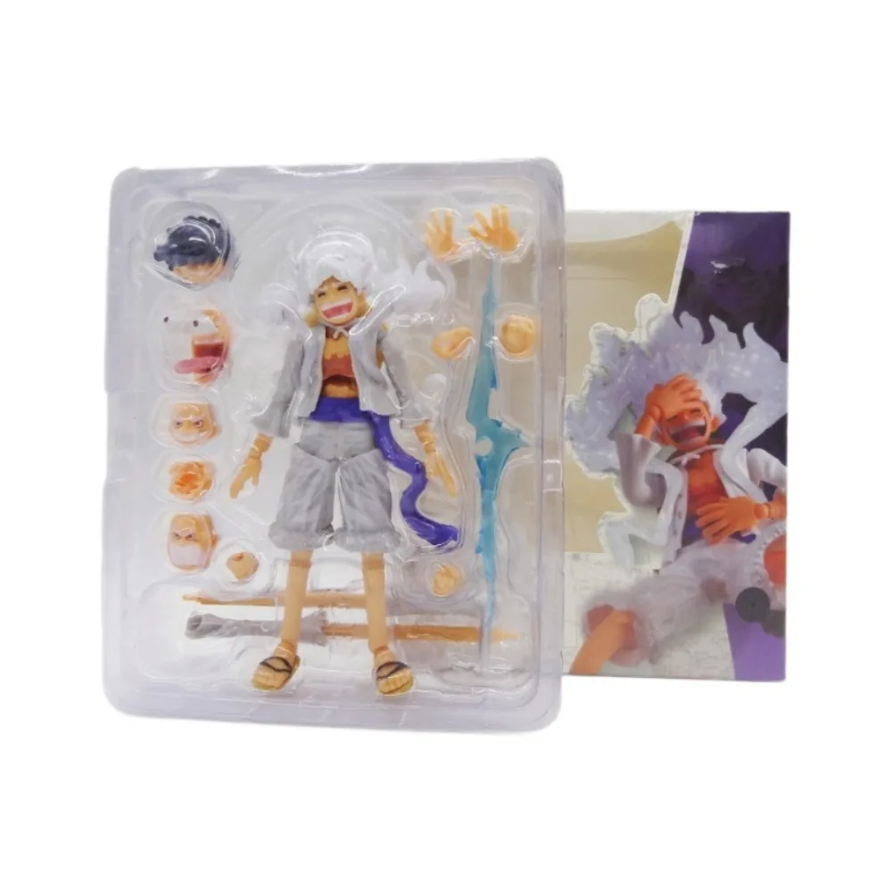 원피스 피규어츠 몽키 D 루피 태양신 니카 액션 피규어 16cm 기어 5차 각성 모델 (페이스 파츠 및 액세서리 포함)