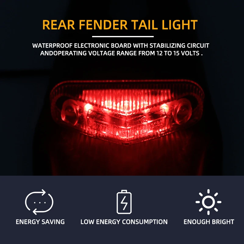 Motorcycle LED Tail Light Rear Fender Brake Stop Taillight For HONDA SL230 CRF150F XR230 XR250 CRM250R CRM 250AR XR 400