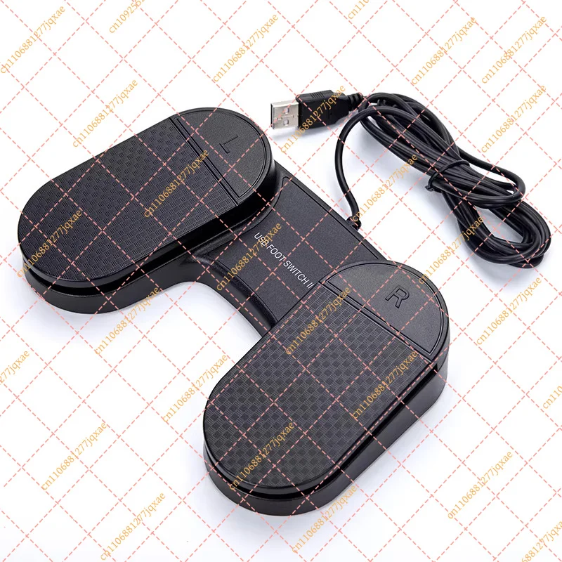 Dual USB Metal Foot Pedal Controller, Programmable Keyboard & Mouse Simulator for PC Gaming