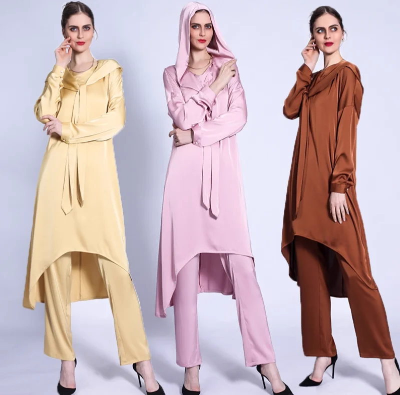 

Malaysian Middle Eastern Women's Dress Saudi Hooded Robe Pants