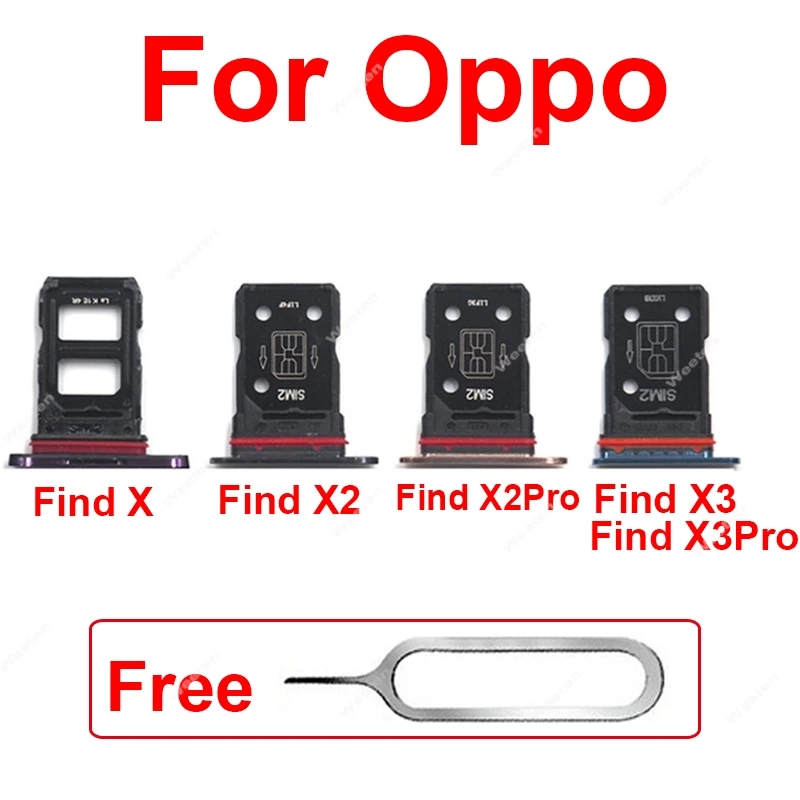 Eonpam Tiroir Carte SIM pour (OPPO Find X2 Pro) Support Qualité d'origine Remplacement Plateau Memory SD Slot carte SIM avec aiguille SIM (Vert