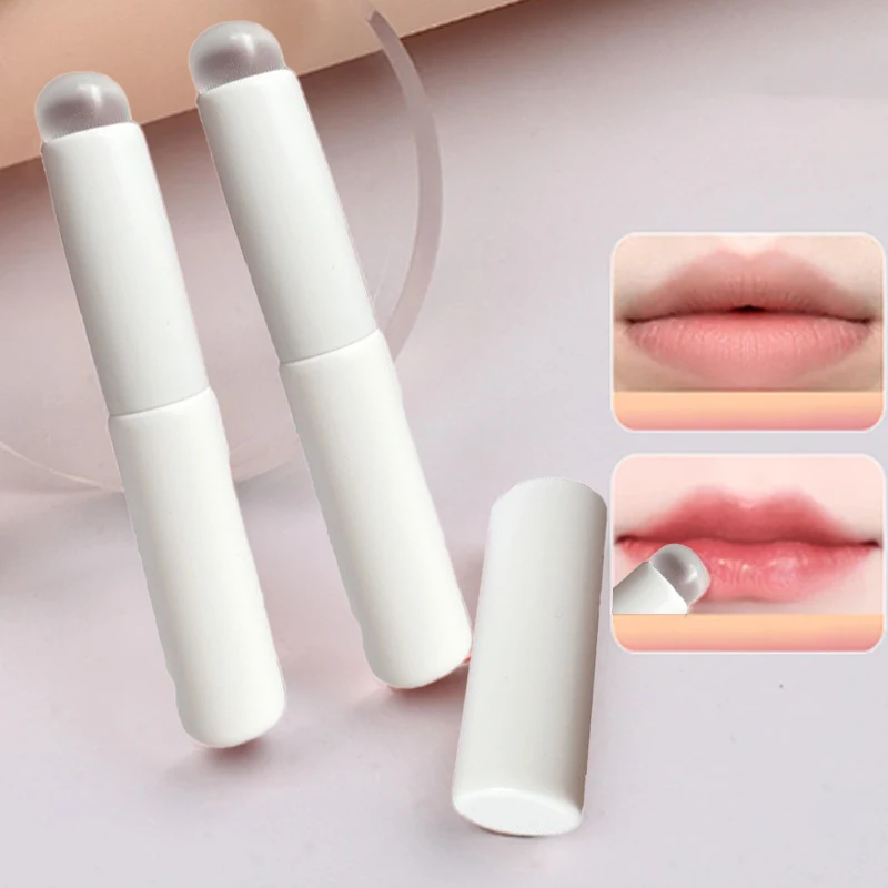 

Upgrade Silicone Lip Brush With Cover Angled Concealer Brush Like Fingertips Q Soft Lipstick Makeup Brushes Round Head No Broken