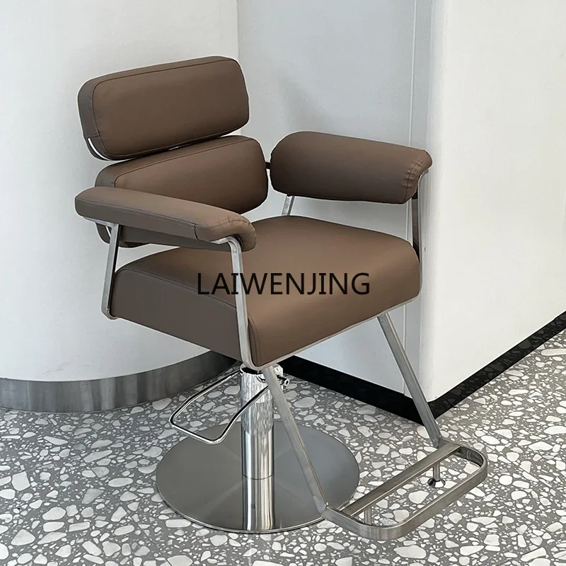 MJY barber salon perm and dye high-end hair cutting chair can be lifted and lowered rotating barber stool