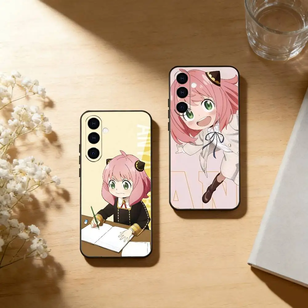 

Spy Family Anya Phone Case For Samsung Galaxy A73,A72,A71,A70,A53,A52,A51,Others Soft Black Cover