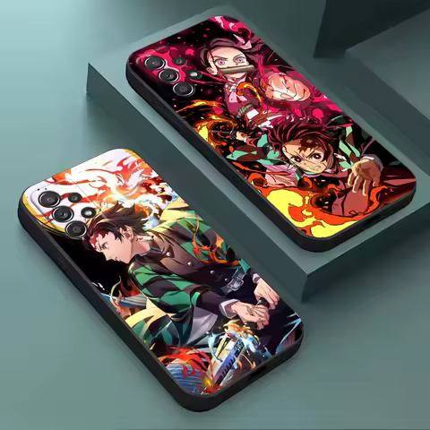 Demon Slayer Tanjiro Anime Case For Samsung Galaxy A15 A25 A24 A23 A22 A21S A20s A13 A05S A04 A03 A02 A14 Cover Kimetsu No Yaiba