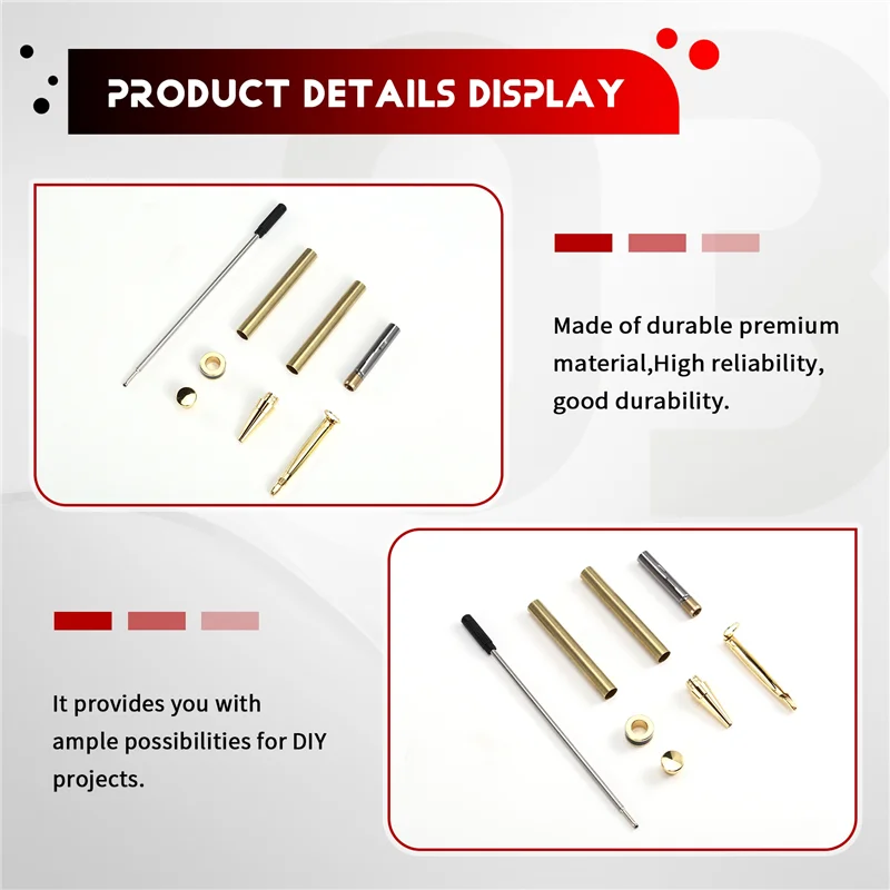 Top-10 Set Pen Making Kit With Refill Copper Pen Turning Supplies For Pen Making Classroom Teacher