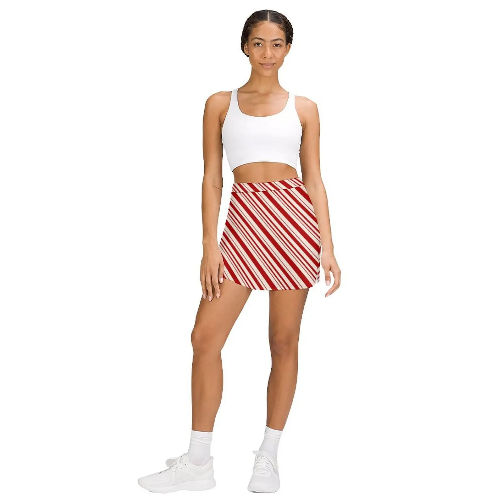 Candy Cane Christmas Mini Skirt women clothing 2024 new arrivals luxury women skirts