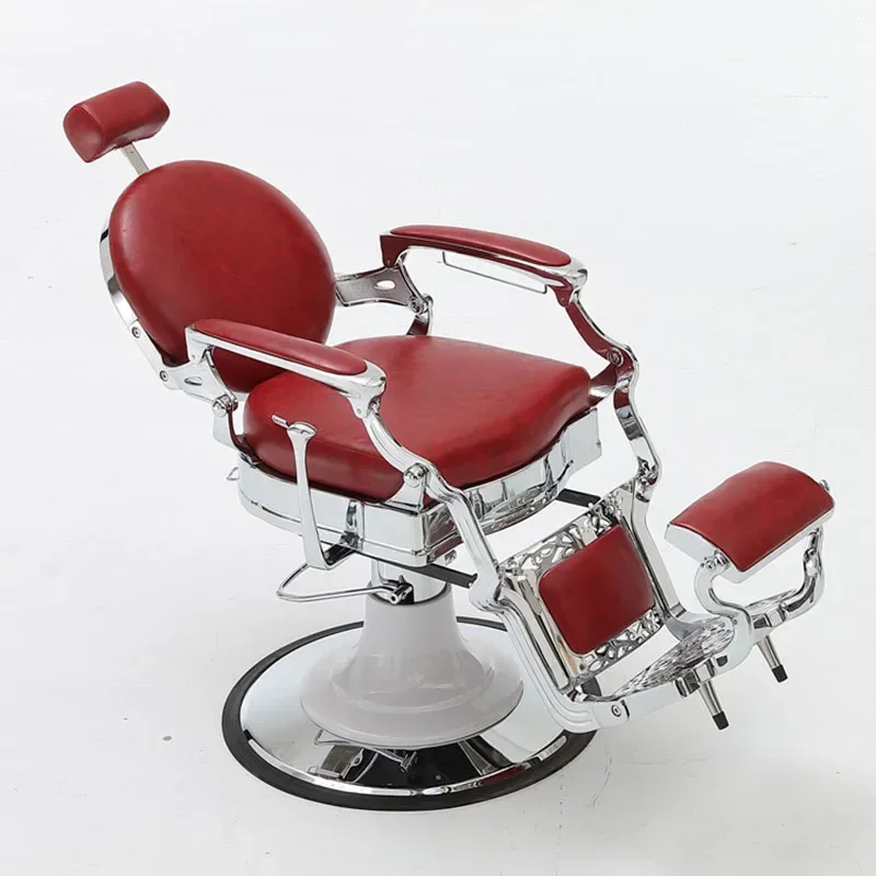 Heavy Duty Reclinable Barber Chair Trendy Leg Rest Advanced Professional Chair Swivel Lifter Cadeira De Barbeiro Salon Furniture