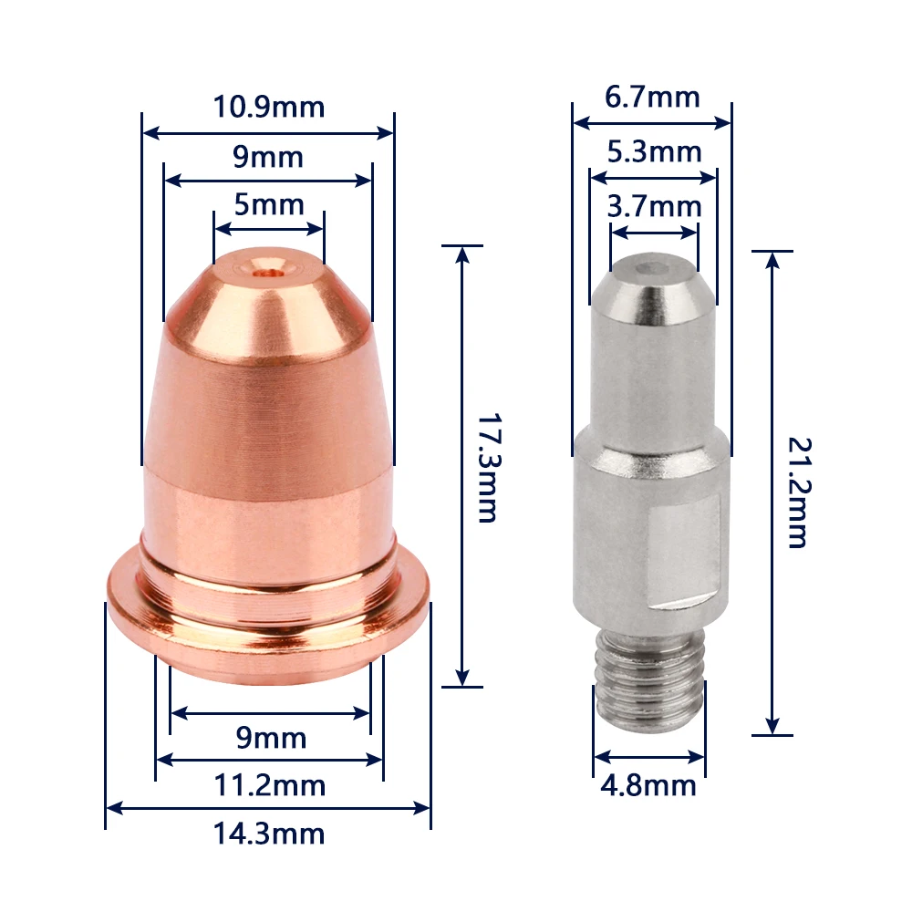 

20PCS Plasma Cutter Torch Consumables PR0110 Electrodes PD0116 Nozzle Tips For S45 CUT55 PT-40 PT40 IPT-40 IPT-60 PT60 HC4000