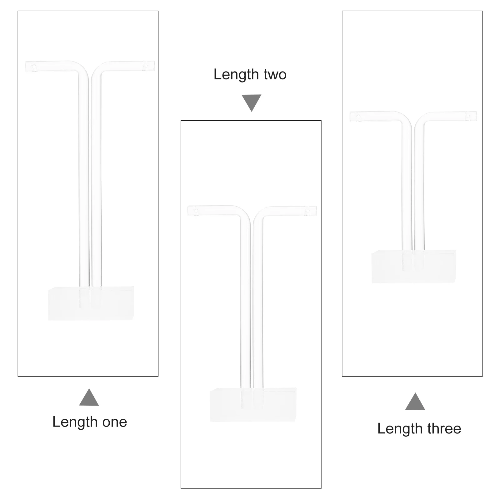 

3Pcs Transparent Acrylic Jewelry Display Racks Earring Stands T-Bar Display Shelves Boutique Storage Supports Durable Holders
