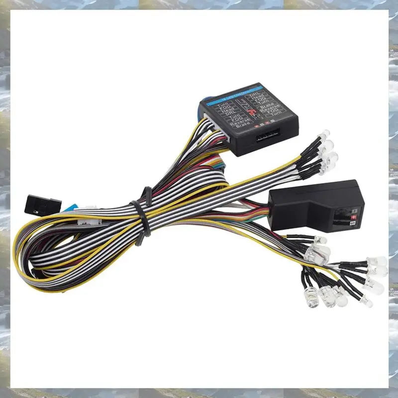 T82C Hot Sale-2X مجموعة نظام الإضاءة محاكاة التحكم ضوء الفرامل ضوء RC مجموعة إضاءة السيارة لنموذج 1/10 1/8