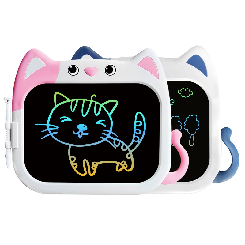 Tablero de dibujo electrónico de gato de dibujos animados, tableta de escritura con pantalla LCD, almohadilla de escritura a mano, tablero de escritura, juguetes para niños, 10 pulgadas, L22