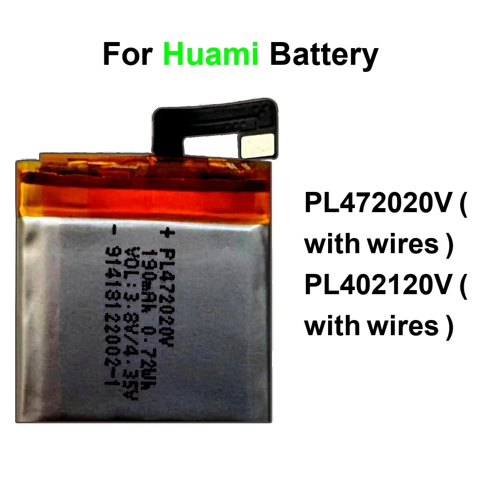 

Аккумулятор для часов Huami Amazifit A1805 Ares A1608 PL472020V (с проводами) PL402120V