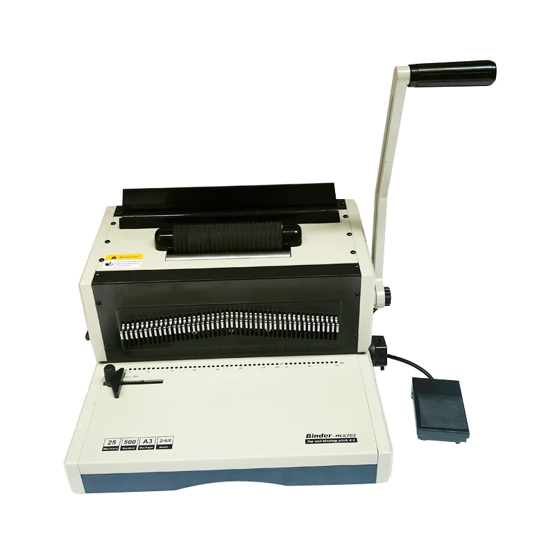 MC8702 plastic binder coils spiral binder coils Electric plastic Spiral Coil Binding Machine