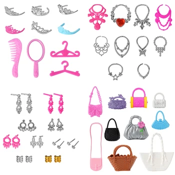 NK Mix 1 Set 11,5 Inch Pop Meubels Spelen Speelgoed Stoel 18 Inch Pop Schoenen Sieraden Oorbellen 1/6 Poppen Accessoires: 12 Pop Speelgoed JJ