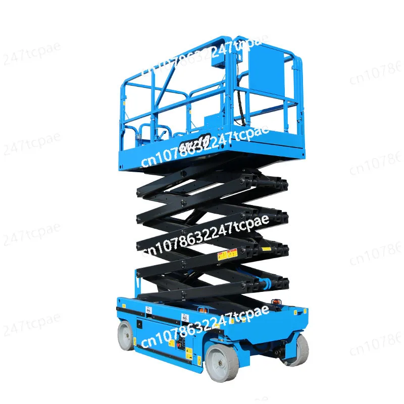 Electric hydraulic lift Mobile scissor self-walking aerial work ladder Small climbing car lifting platform