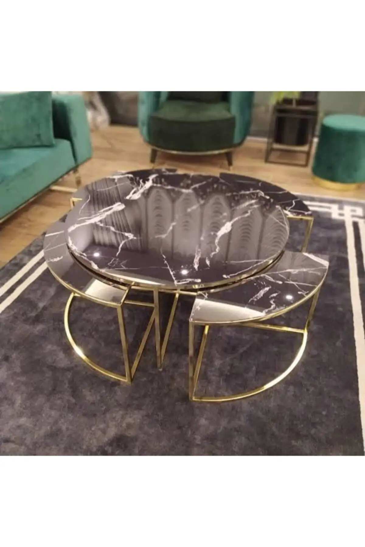Luxury 4 + 1 Pizza Coffee Table medium coffee table tea table coffee table modern coffee table