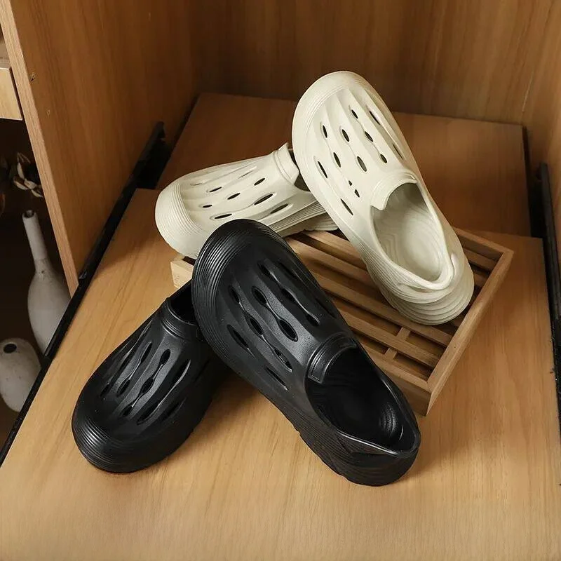 

EVA Thick Bottom Water Shoes Men's Outdoor Casual Slippers Breathable Hole Design Summer Slip-On Shoes Youth Sport Leisure