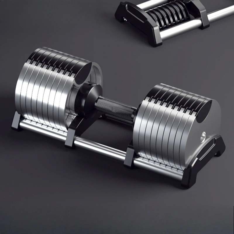 Cast Iron Quick Adjustable Weight Dumbbell Home Fitness Men and Women's Arm Muscle Electroplating Solid Dumbbell Set