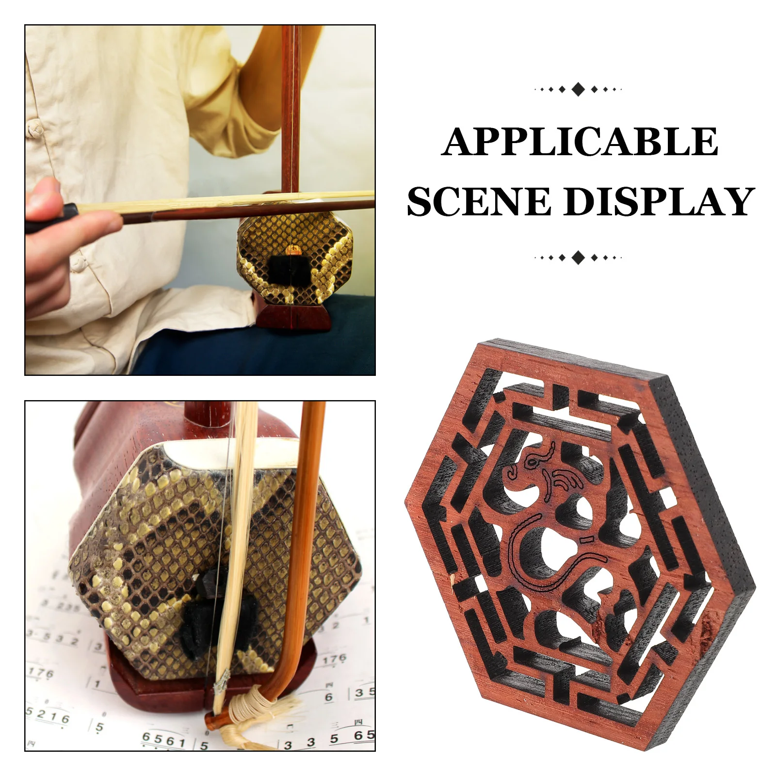 

5pcs 5 Count Violin Chinese Erhu Sound Windows Parts Musical Instruments 2-string Accessories