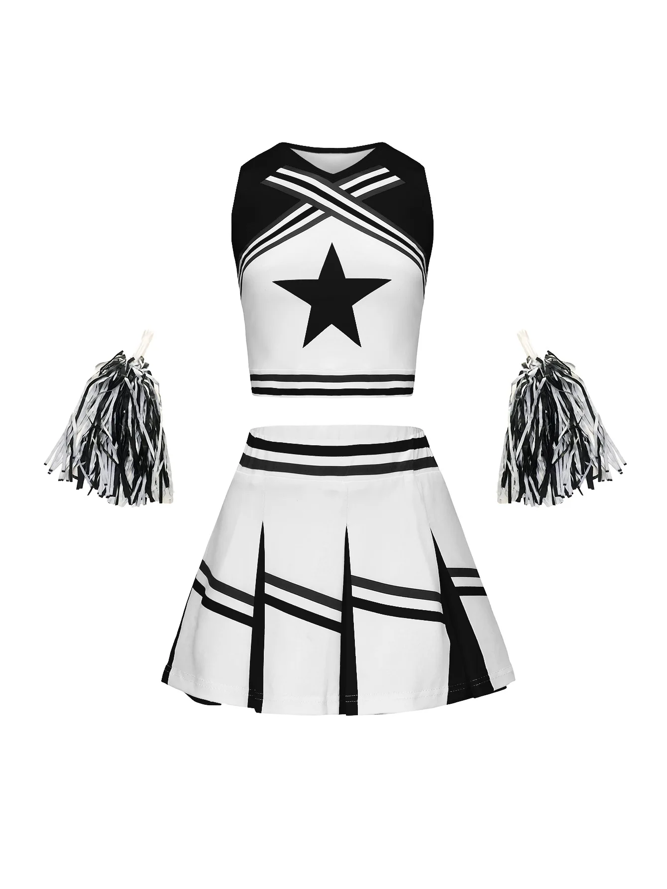 Costume da cheerleader donna ragazze concorso Cheerleaders rossi uniforme della squadra scolastica vestito di classe per costumi da ballo per bambini