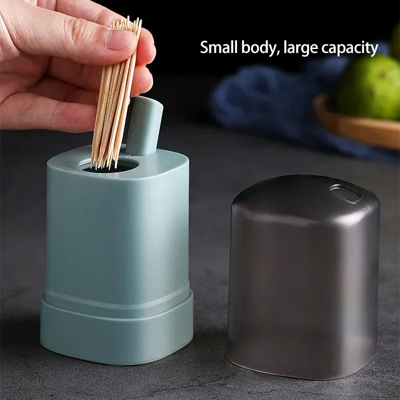 Toothpick Box Detachable Tooth Pick Storage Dispenser Automatic Pushtype Toothpick Holder Box Table Decoration Toothpick Holder