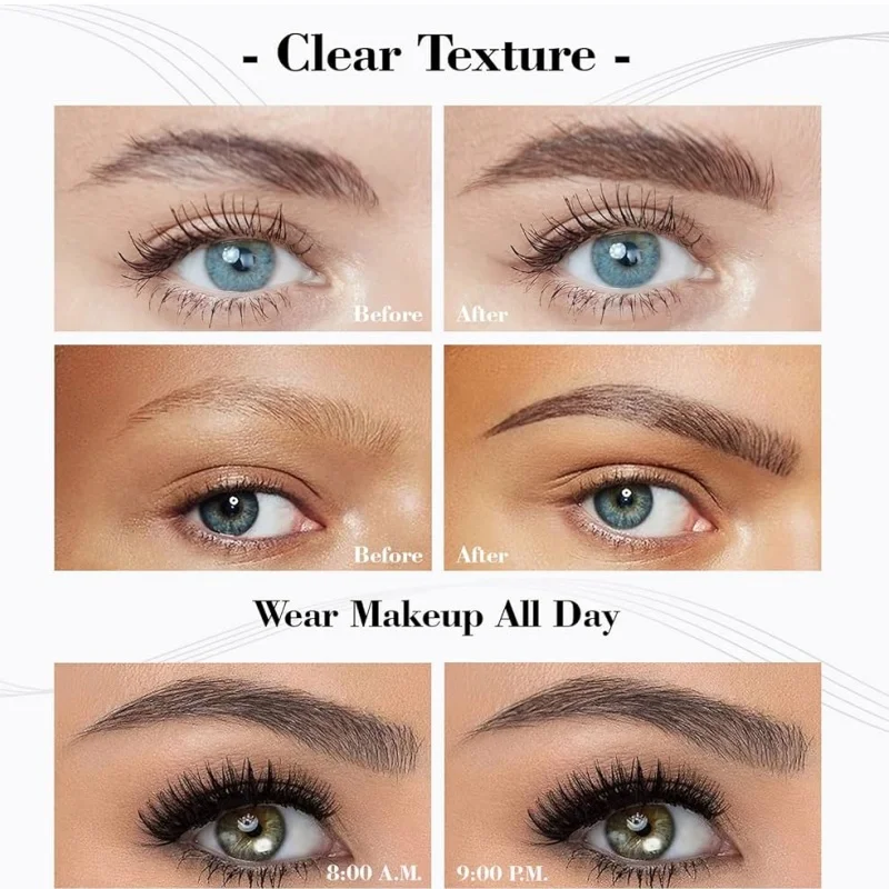 Caneta de sobrancelha microblading 4d, 4 garfos, ponta, lápis de tatuagem de sobrancelha, longa duração, esboço fino, líquido, maquiagem de sobrancelha