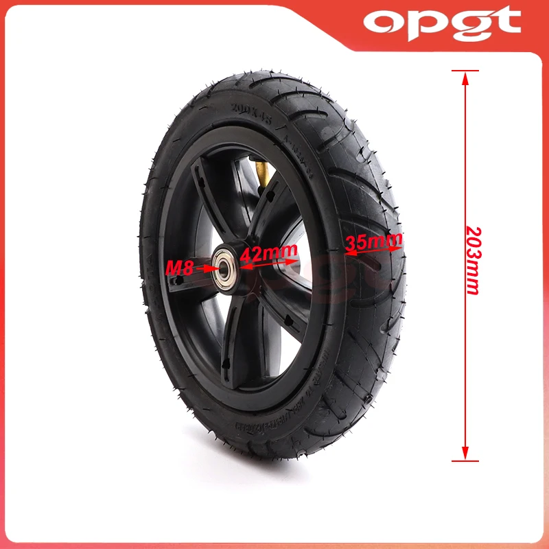 OPGT 200x45 Pneumatic Tire 8 inch Baby Stroller Inflatable Wheels For Medical Wheel Balance Bike Skateboard Electric Scooter