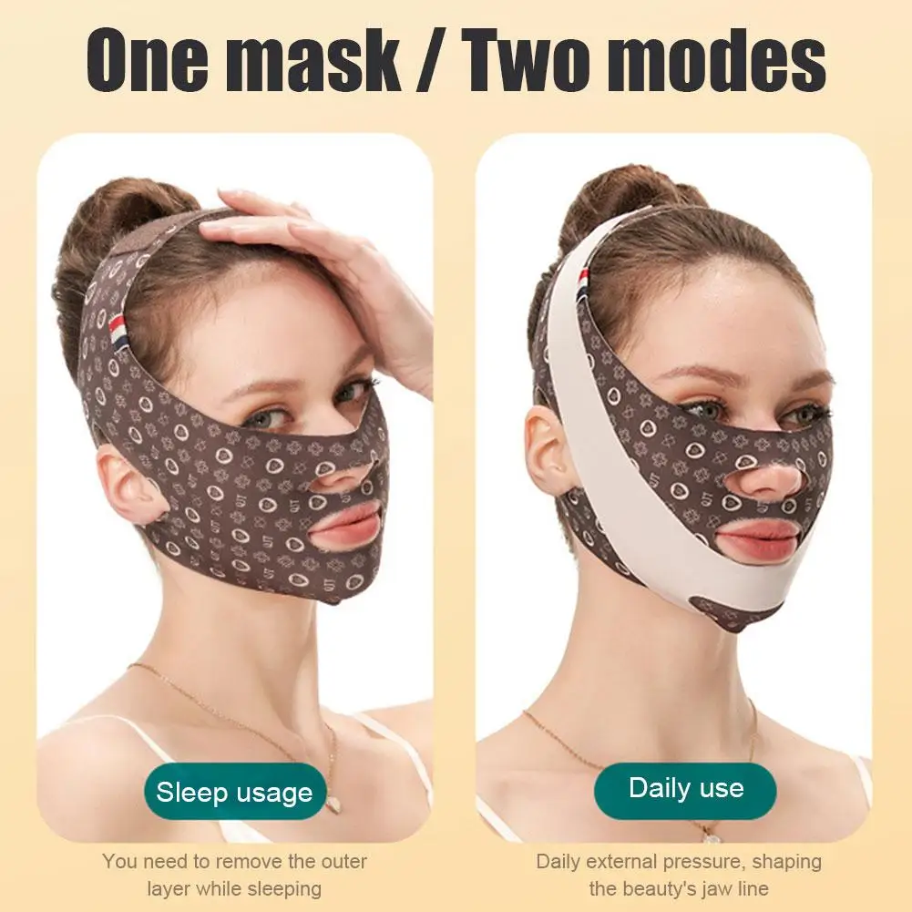 3Pcs Japanese V Shaped Face Slimming Bandage Strap Face Lifting Belt Skin Tightening Tool Anti-Wrinkle Mask for Saggy Face Skin